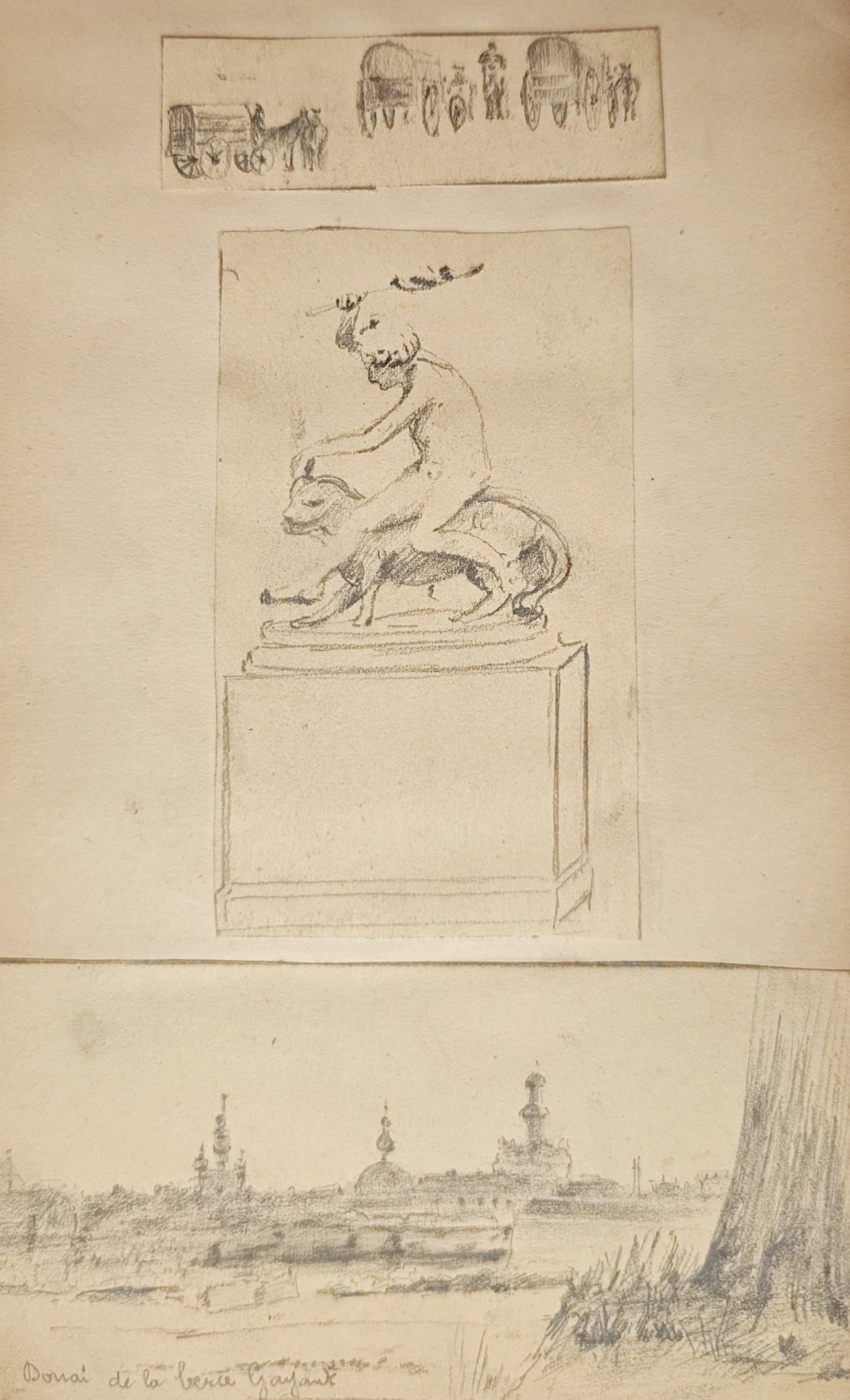 Georges William Thornley – Classical Sculpture and City View Studies – Lithograph (19th Century) (1 of 2)