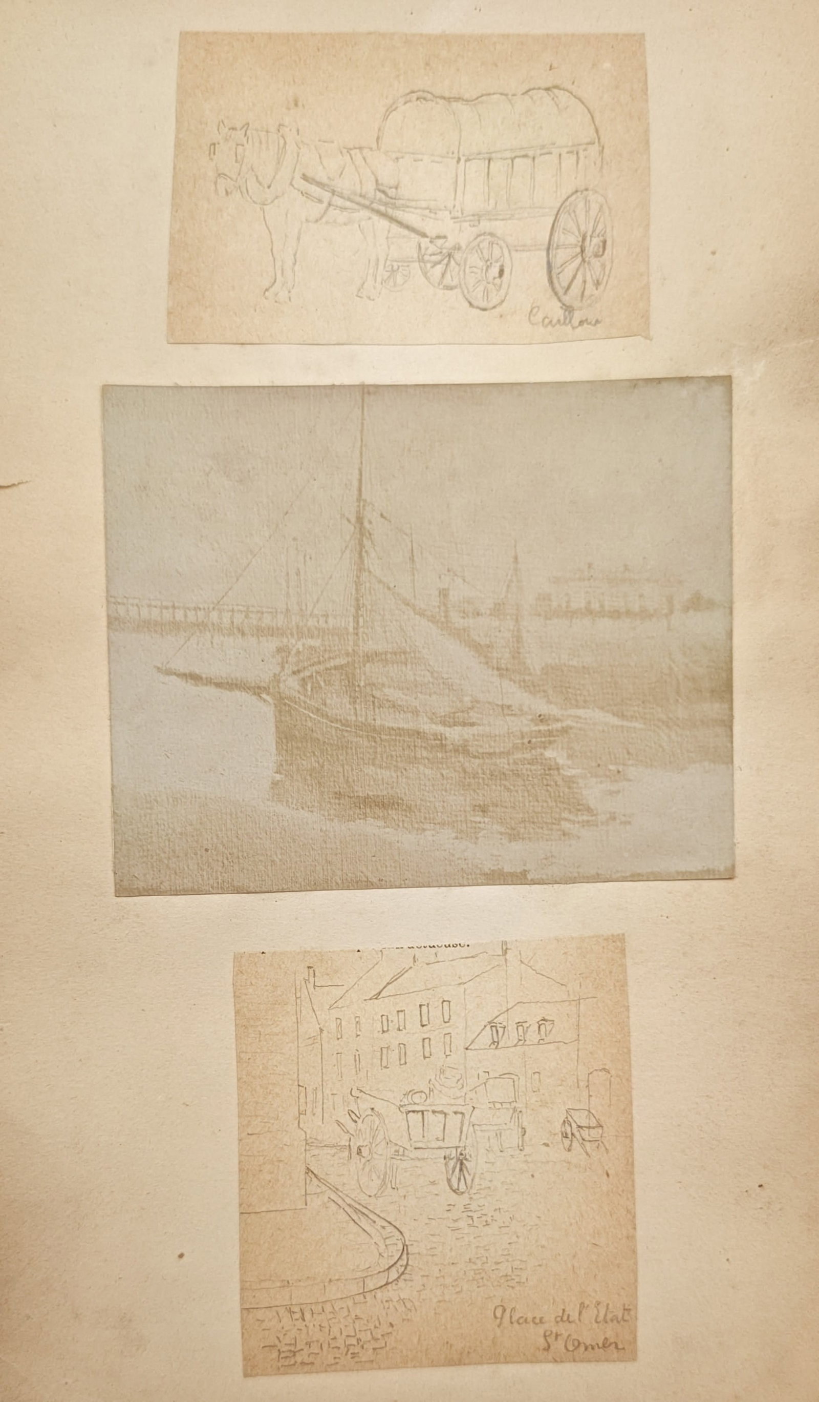 Georges William Thornley – Maritime and Town Life Studies – Lithograph (19th Century) (1 of 2)