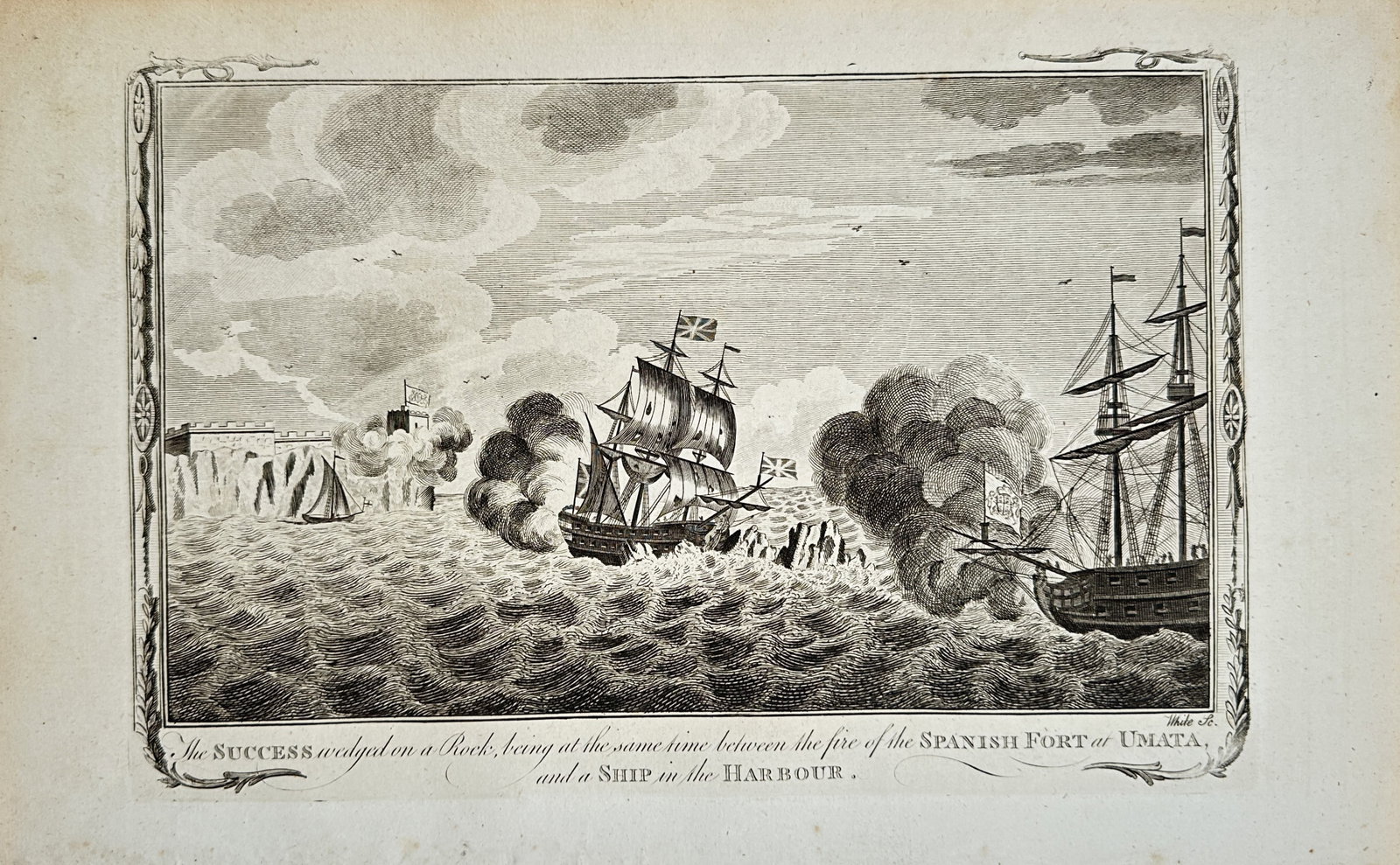John Hamilton Moore – The Success Wedged on a Rock Between Spanish Fire at Umata (1 of 2)