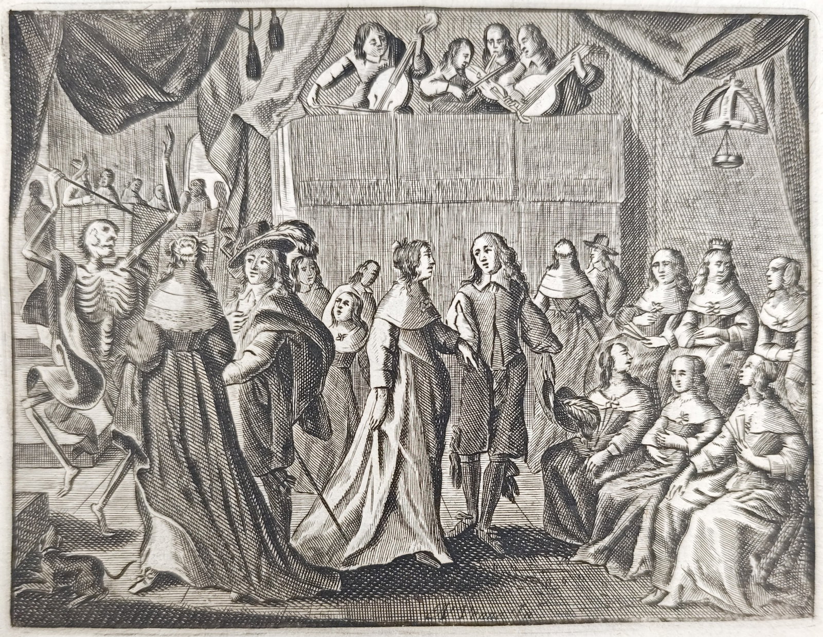 Jacob Cats - Dialogue Between Death and an Old Man - Engraving (1655) (1 of 3)