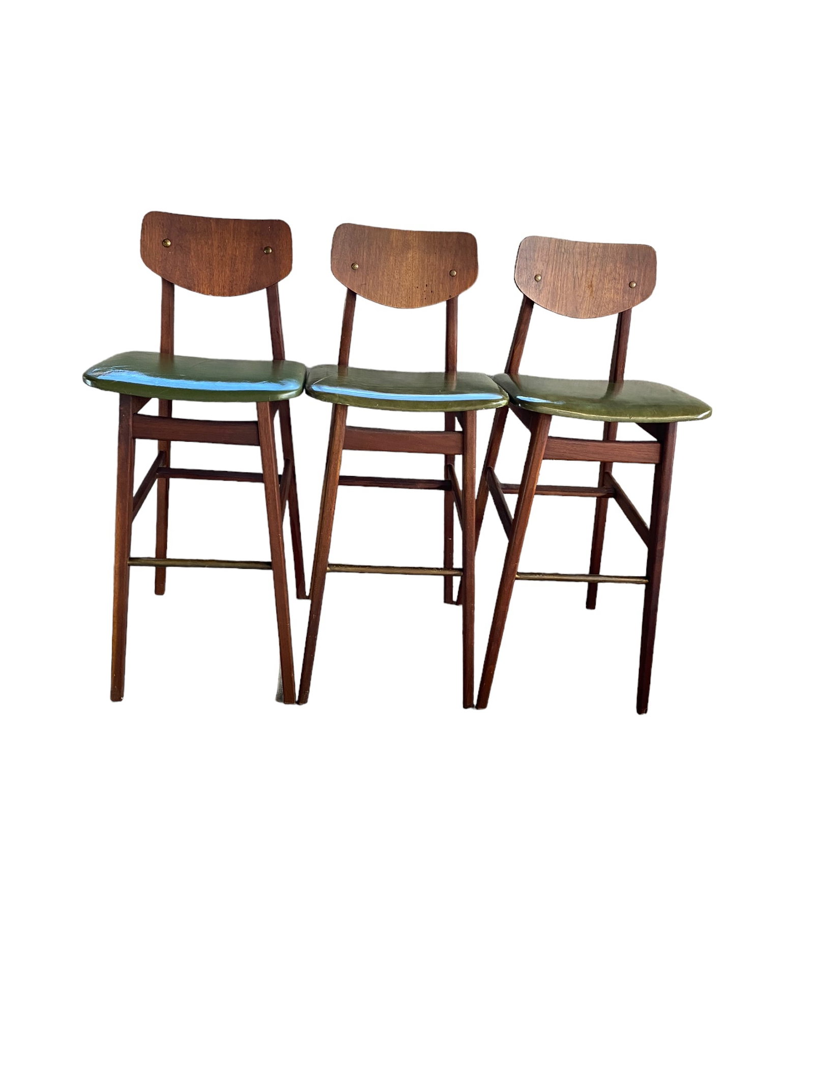 Walnut Bar Stools by Jens Risom Set of 3 (1 of 17)