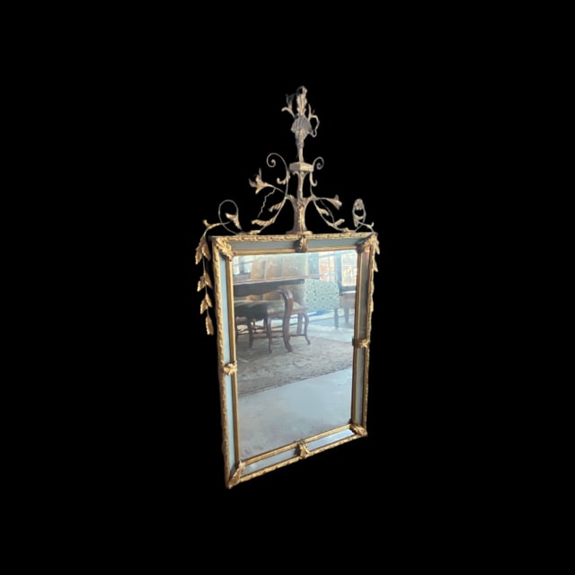 Italian Gilt Ornate Iron Mirror by Fratelli Paoletti Firenze (1 of 8)