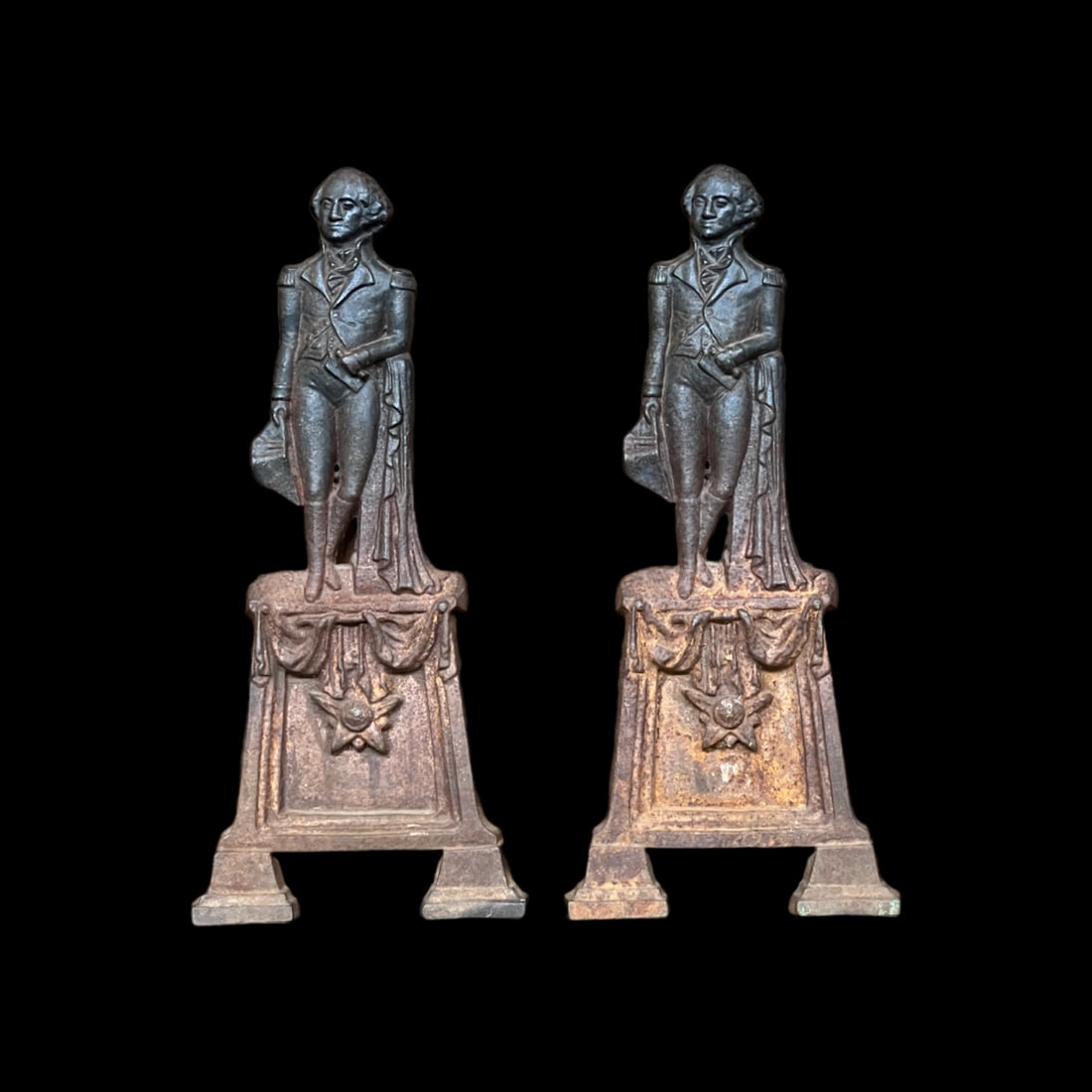 George Washington Campaign Andirons (1 of 9)