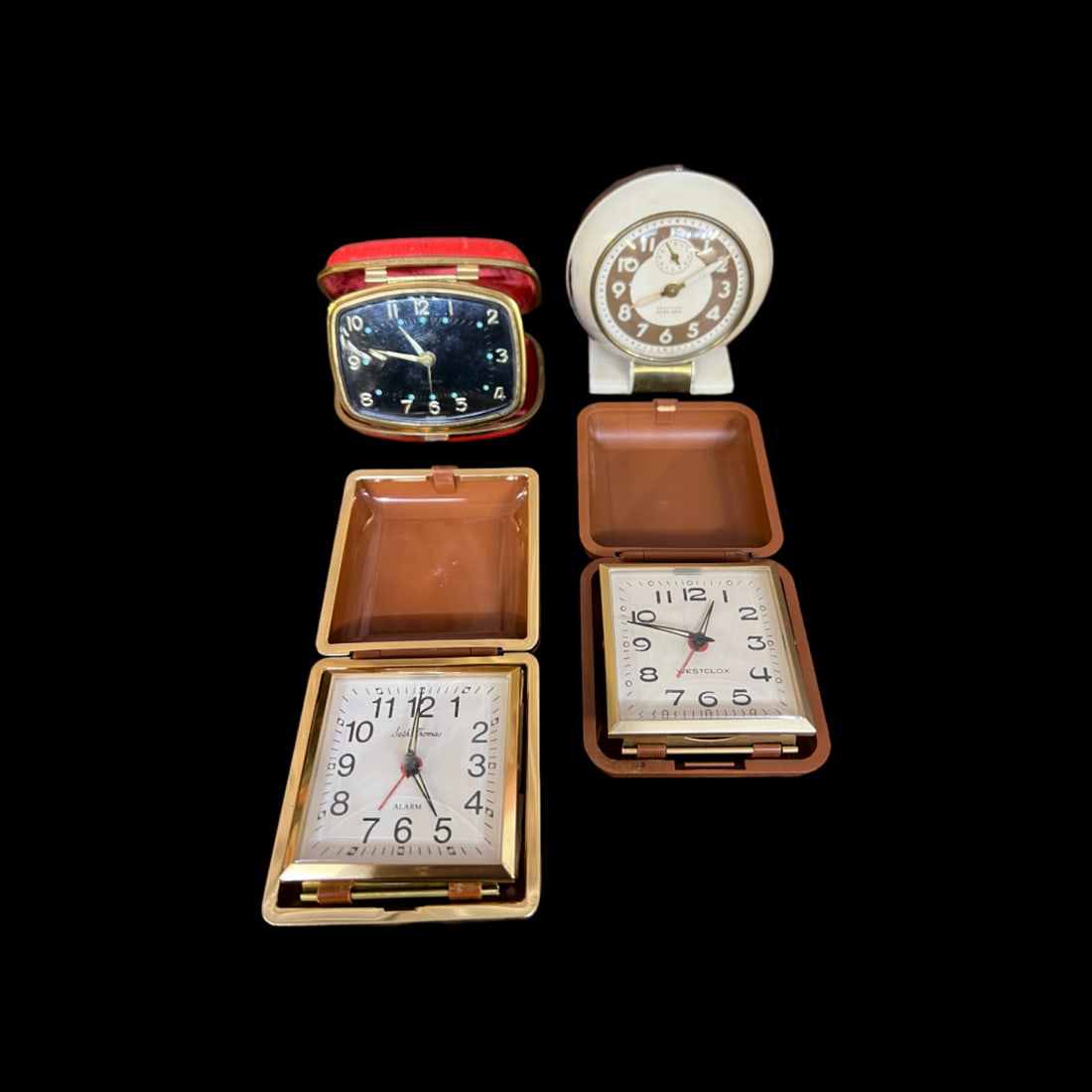 Vintage Clock Lot 4 Pieces Seth Thomas, Westclox, Bradley (1 of 13)