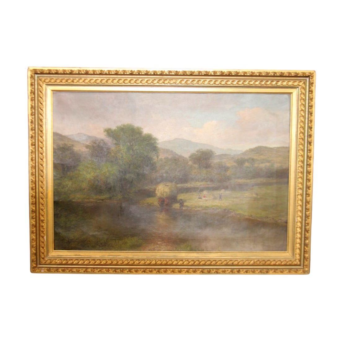 Antique Oil Painting of Thornton NH by Robert Spear Dunning 1894 Framed (1 of 11)
