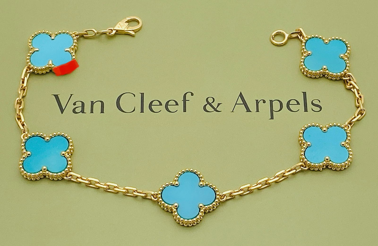 Van cleef turquoise bracelet sale
