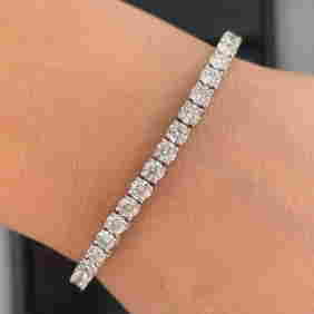 EFFY 14K White Gold Diamond 9.00Ctw Tennis Bracelet (1 of 6)