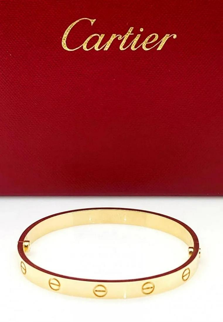 Cartier 18k Yellow Gold Love Bracelet Size 16 0062 On Dec 03 22 a Auction Gallery Inc In Fl