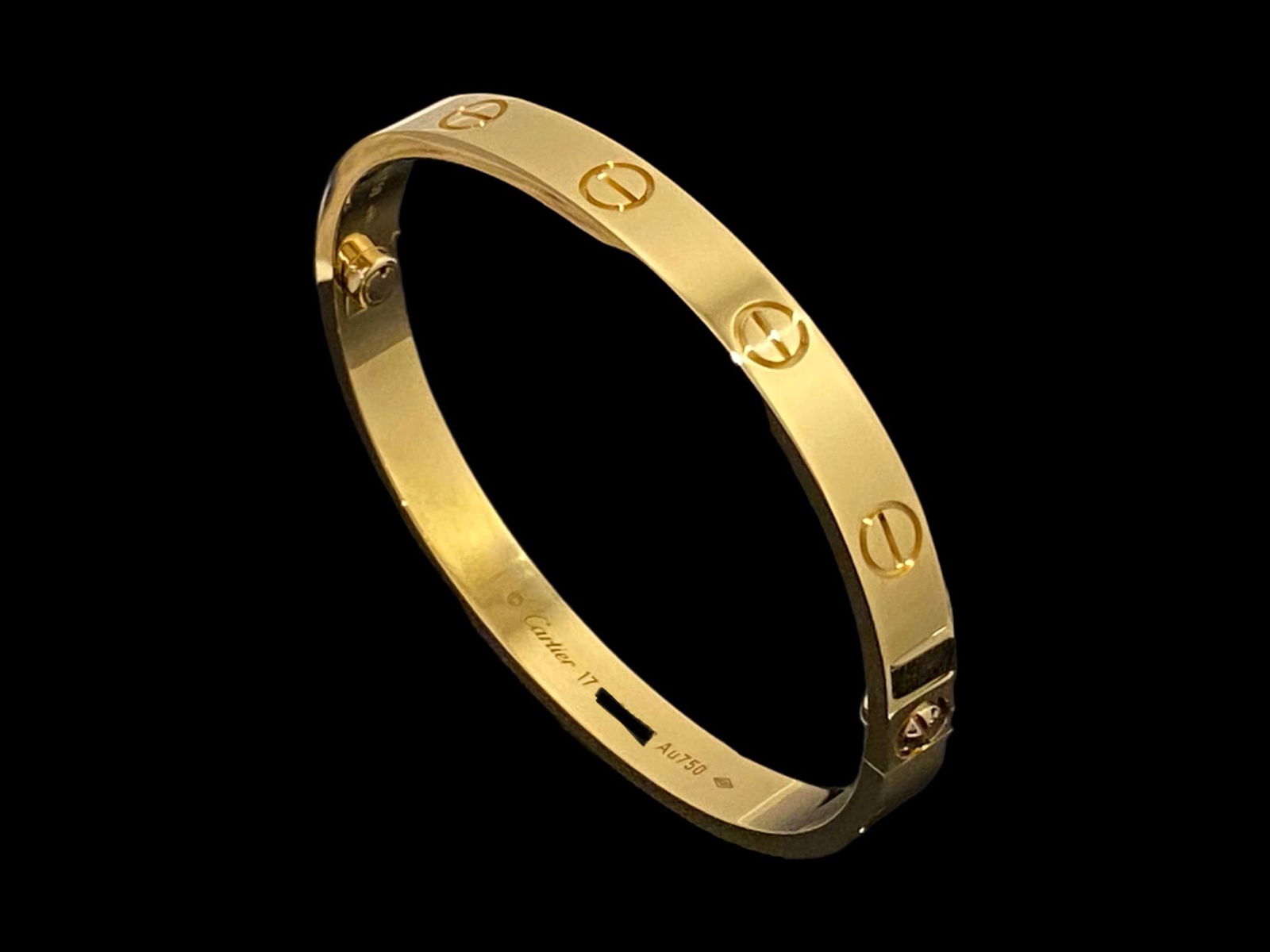 Cartier 18K Yellow Gold Love Bracelet Size 17 - Jan 21, 2023 | AAA Auction Gallery, Inc in FL Cartier 18K Yellow Gold Love Bracelet Size 17 - Jan 21, 2023 | AAA Auction Gallery, Inc in FL