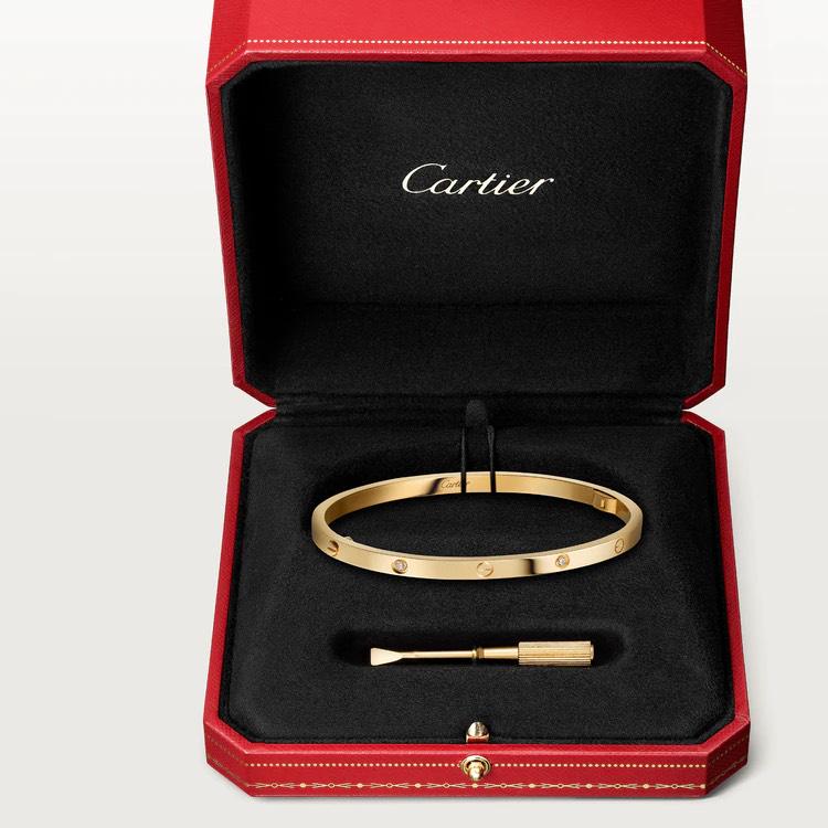 Cartier 18k Yellow Gold 6 Diamond Small Model Love Bracelet Size 16 0123 On Jan 21 23 a Auction Gallery Inc In Fl