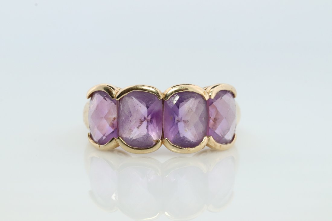 14k Gold Ring / Band With Amethyst (1 of 3)