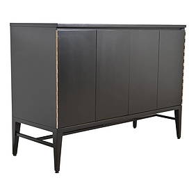 Paul McCobb Irwin Collection Black Lacquered Sideboard or Bar Cabinet, Newly Refinished (1 of 13)