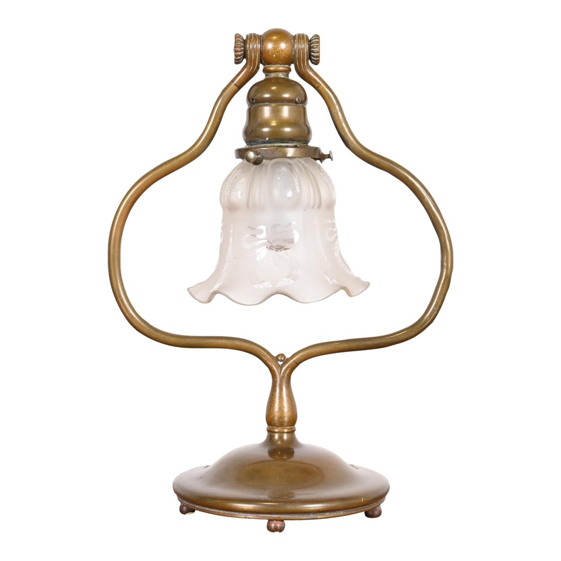Tiffany Studios New York Bronze Harp Desk Lamp (1 of 12)