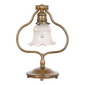 Tiffany Studios New York Bronze Harp Desk Lamp (1 of 12)