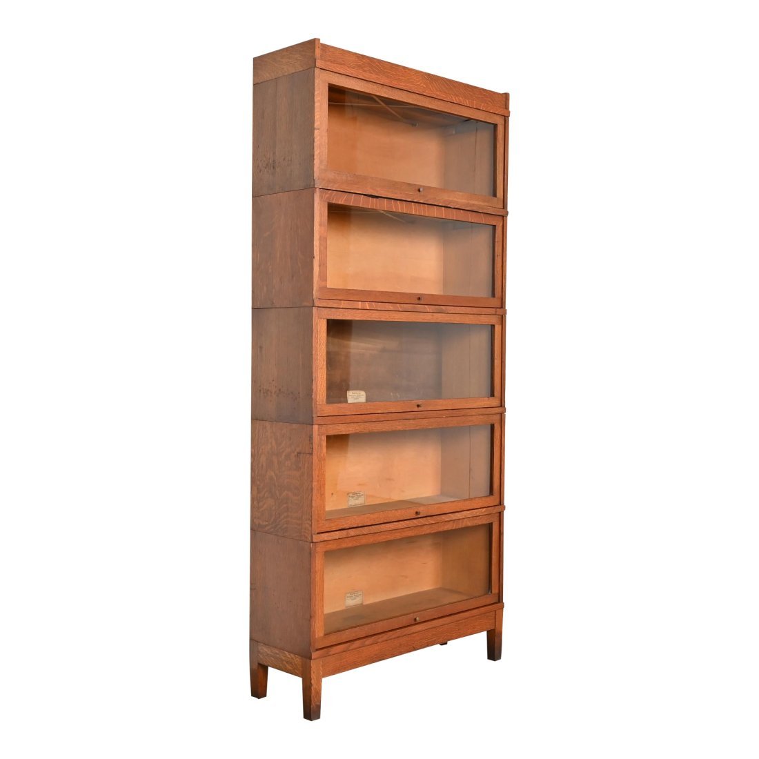 Globe Wernicke Arts & Crafts Oak Five-Stack Barrister Bookcase, Circa 1920s (1 of 12)