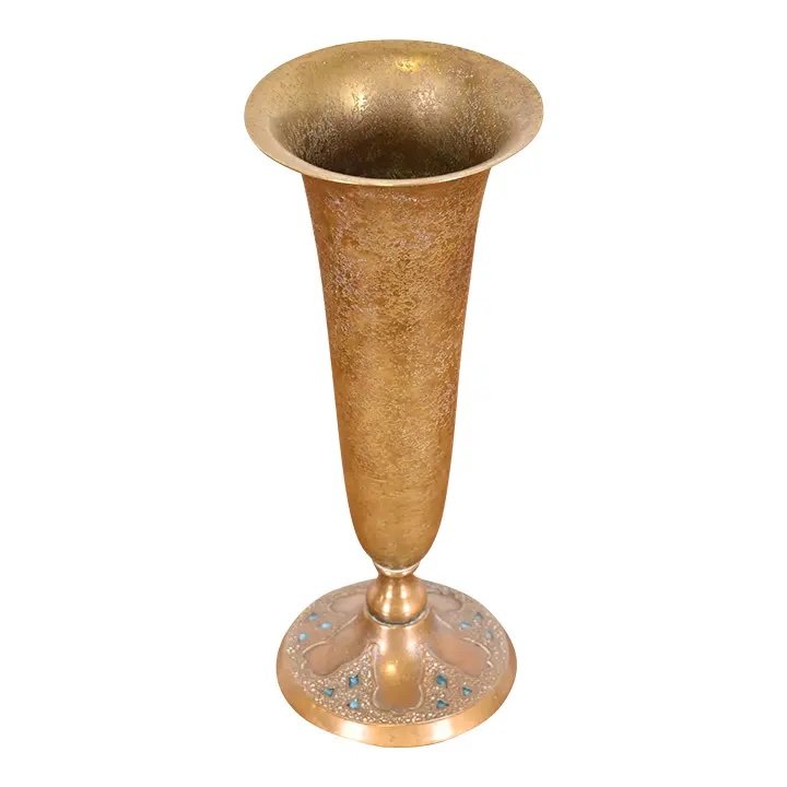 Louis C. Tiffany Furnaces Inc. Bronze Doré Enameled Vase (1 of 12)