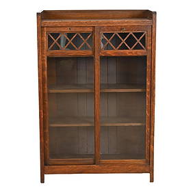 Stickley Brothers Style Antique Mission Oak Arts and Crafts Bookcase, Circa 1900 (1 of 11)
