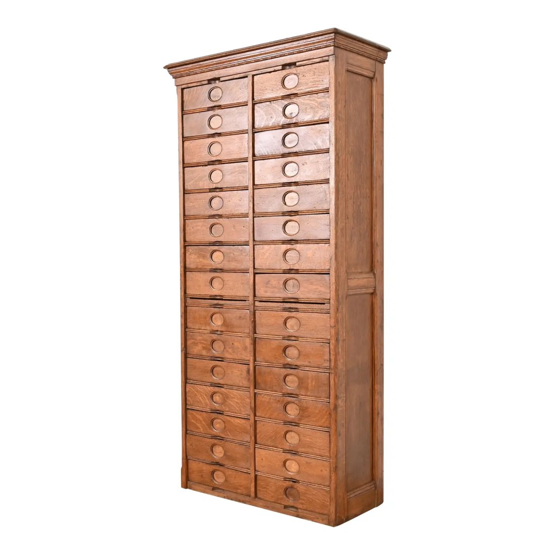Antique Arts & Crafts Oak 30-Drawer File Cabinet or Chest of Drawers, Circa 1900 (1 of 12)