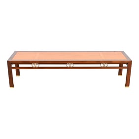 Michael Taylor for Baker Far East Collection Teak, Walnut, and Brass Coffee Table