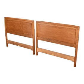 Edward Wormley for Dunbar Mid-Century Modern Walnut Twin Headboards, Pair