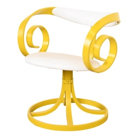 George Mulhauser for Plycraft Yellow Sultana Swivel Armchair