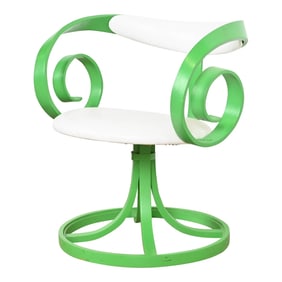 George Mulhauser for Plycraft Green Sultana Swivel Armchair