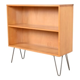 Paul McCobb Planner Group Birch Bookcase on Hairpin Legs, 1950s