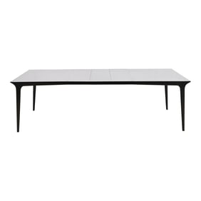 John Van Koert for Drexel Mid-Century Modern Black Lacquered Extension Dining Table