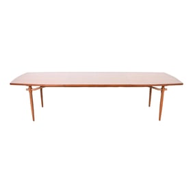 George Nakashima for Widdicomb Origins Collection Sculpted Walnut Extension Dining Table, Restored