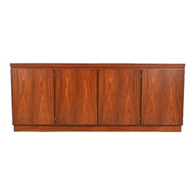 Skovby Danish Modern Rosewood Sideboard Credenza or Bar Cabinet, Newly Refinished