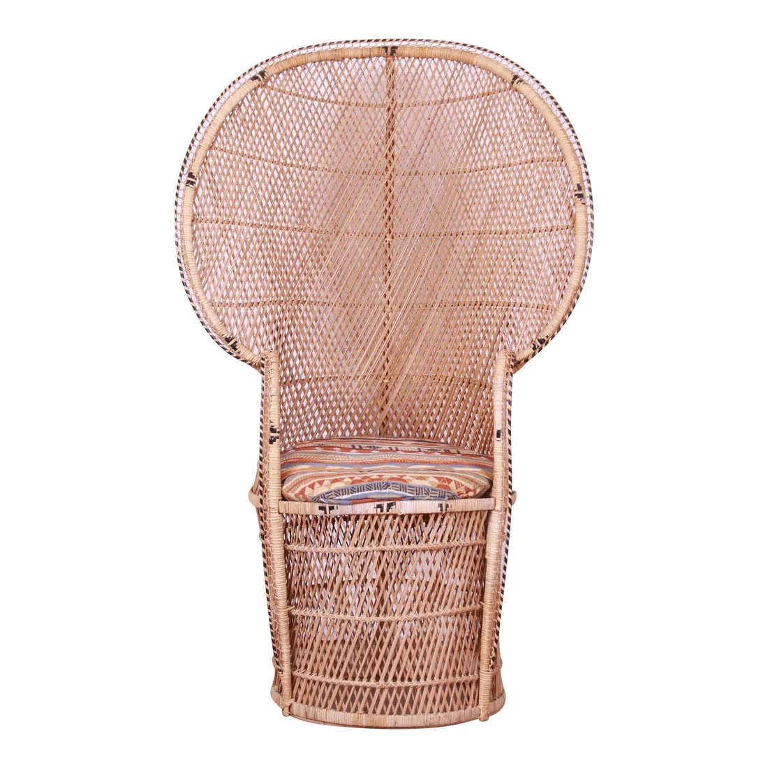 Bohemian Wicker Emanuelle Peacock Chair, 1970s (1 of 12)