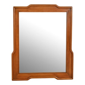 John Widdicomb Mid-Century Modern Solid Cherry Wood Wall Mirror, 1950s