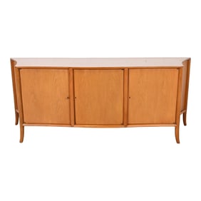 Robsjohn-Gibbings for Widdicomb Walnut Saber Leg Sideboard or Bar Cabinet, 1950s