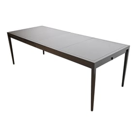 John Van Koert for Drexel Mid-Century Modern Black Lacquered Extension Dining Table