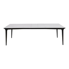 John Van Koert for Drexel Mid-Century Modern Black Lacquered Extension Dining Table