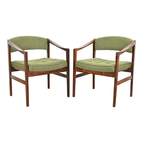 Dux Swedish Modern Rosewood Club Chairs, Newly Restored