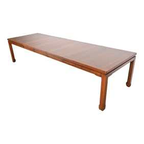 John Widdicomb Mid-Century Modern Walnut Extension Dining Table, Newly Refinished