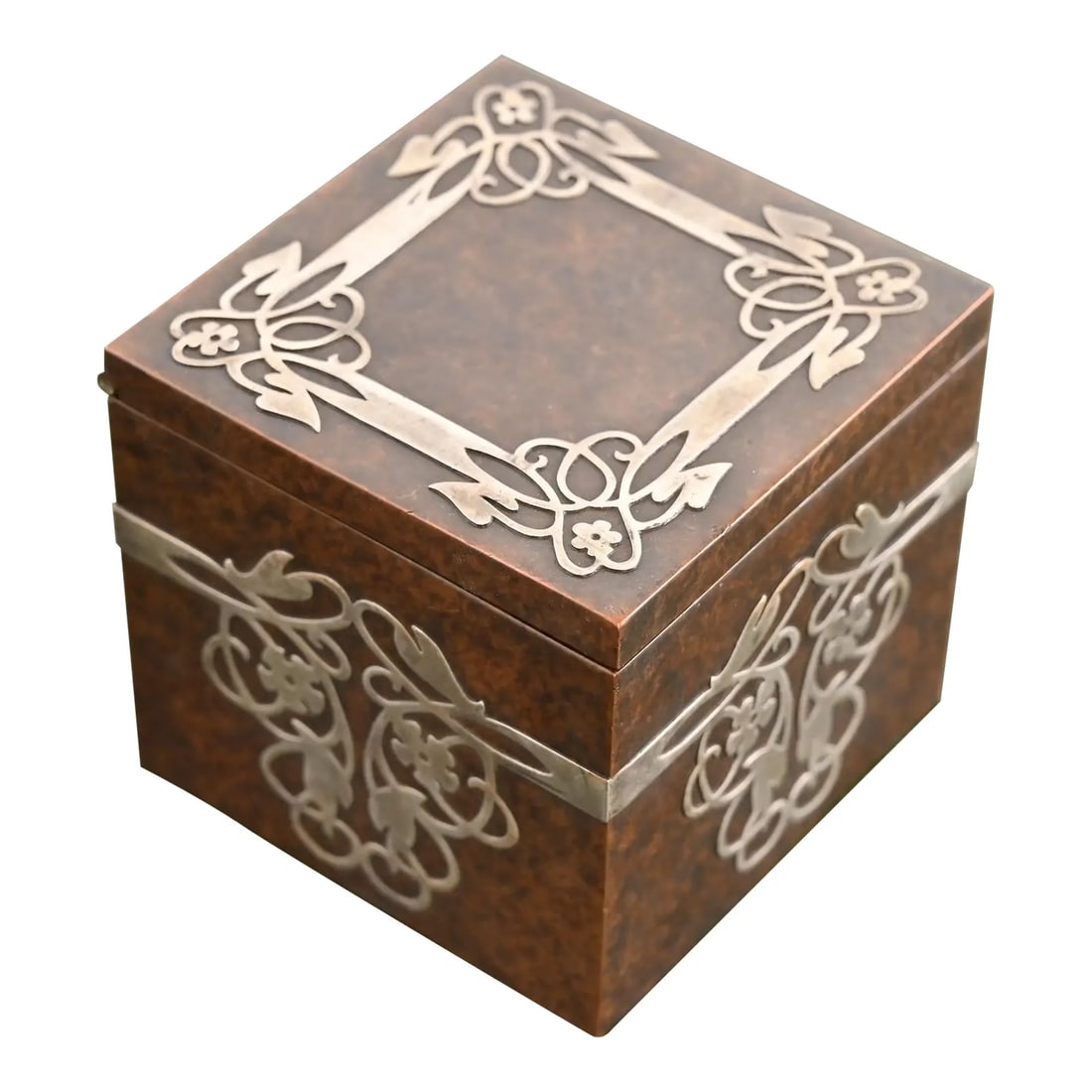 Heintz Arts & Crafts Sterling Silver on Bronze Inkwell (1 of 12)