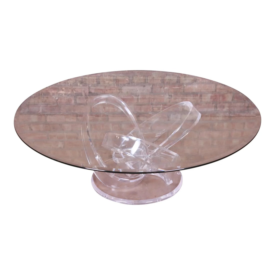 Shlomi Haziza Modern Sculptural Lucite and Glass Cocktail Table, 1980s (1 of 12)