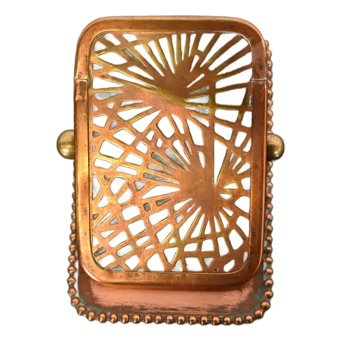 Tiffany Studios New York Pine Needle Pattern Bronze and Slag Glass Large Paper Clip (1 of 12)