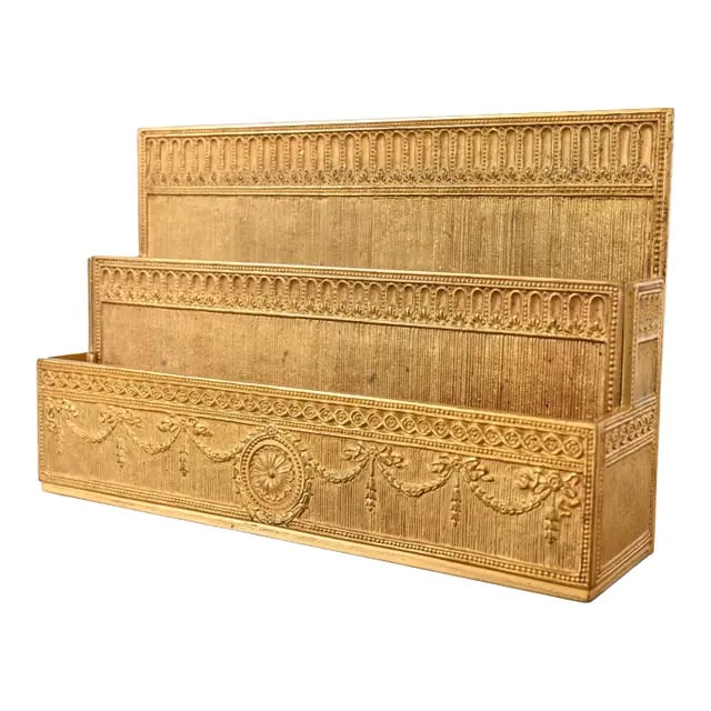 Tiffany Studios New York Adam Bronze Dore Letter Rack (1 of 12)