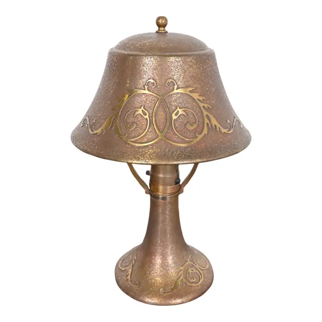 Heintz Antique Arts & Crafts Bronze Desk Lamp (1 of 11)