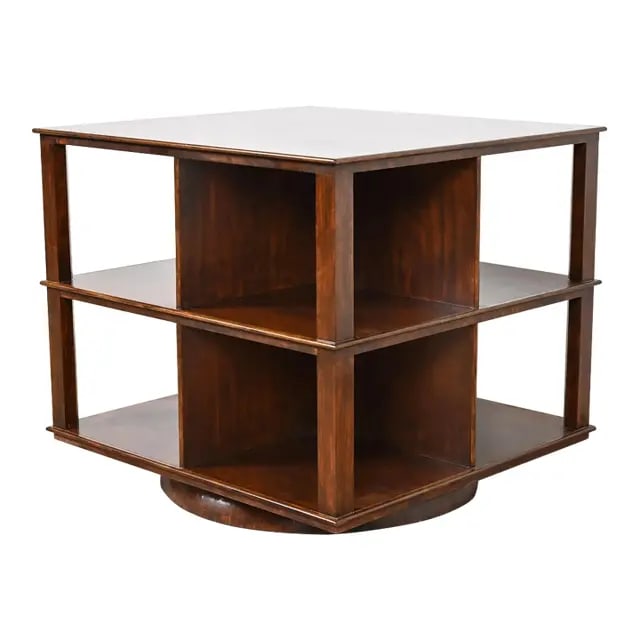 Edward Wormley for Dunbar Style Mid-Century Modern Mahogany Revolving Bookcase, Circa 1950s (1 of 8)