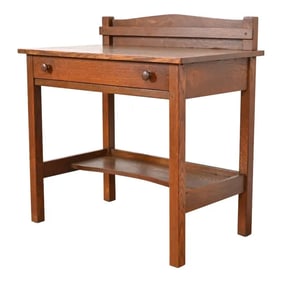 L. & J. G. Stickley Antique Mission Oak Arts & Crafts Buffet Server or Writing Desk, Circa 1900
