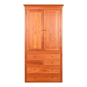 Harden Furniture Arts & Crafts Shaker Cherry Wood Armoire Dresser or Linen Press