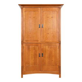 Stickley Mission Oak Arts & Crafts Media Armoire Cabinet (1 of 12)