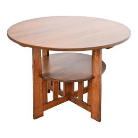 Limbert Style Antique Mission Oak Arts & Crafts Two-Tier Center Table, Newly Refinished (1 of 12)