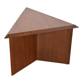 Frank Lloyd Wright Taliesin Mahogany Triangular Side Table, Newly Refinished
