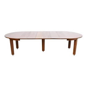 Gustav Stickley Mission Oak Arts & Crafts Extension Dining Table With Six Leaves, Newly Restored (1 of 12)