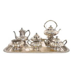 Tiffany & Co. Antique Victorian Silver Plate Coffee or Tea Service Set (1 of 12)